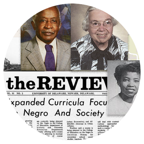 Virtual Tour highlights Black History at UD. Various news clippings highlighting Black History at UD.