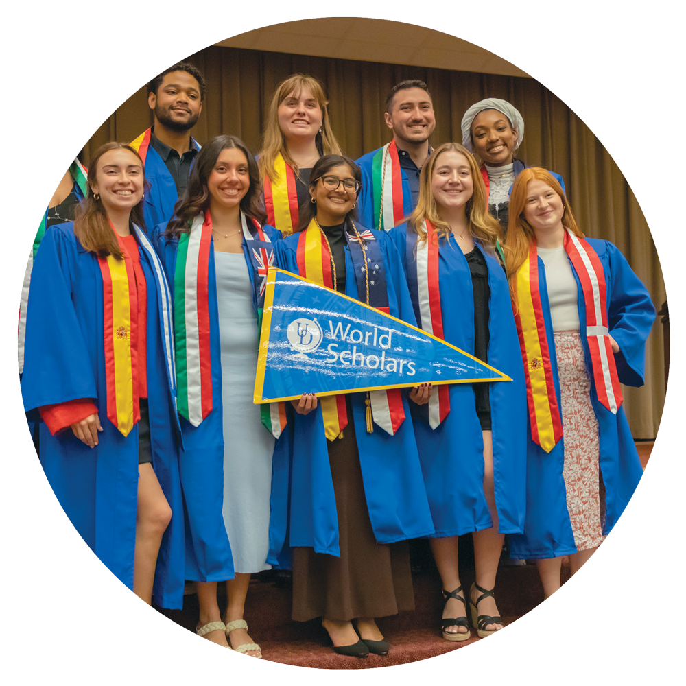 World Scholars posing for a photo. World Scholars posing for a photo.