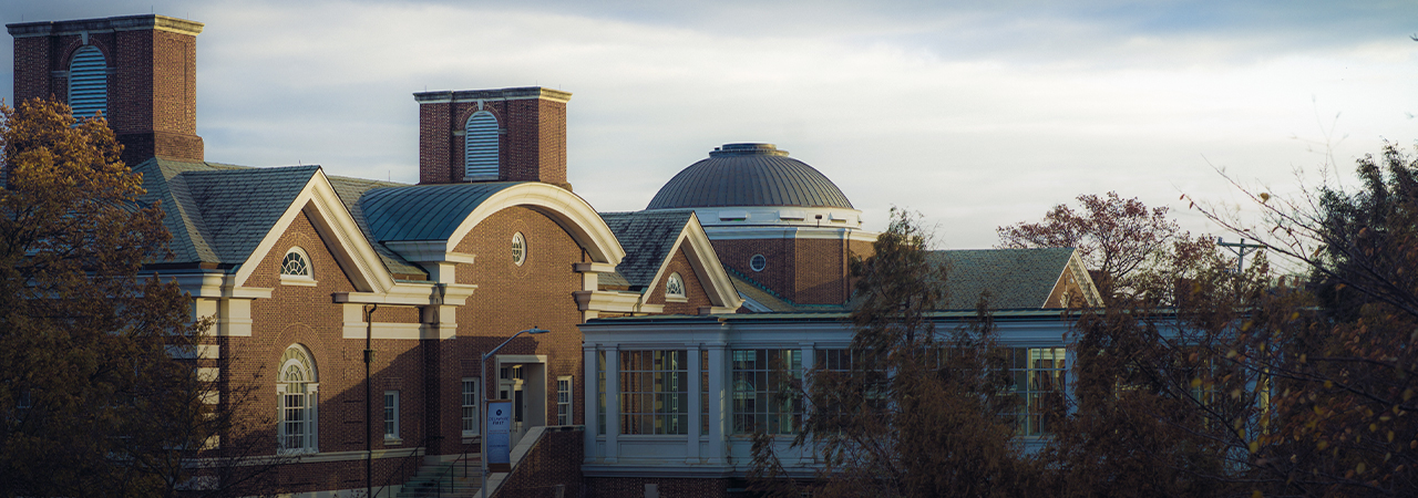 Photograph of UD's campus. 