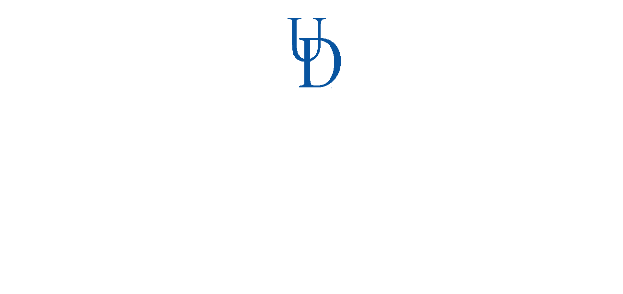 Type treatment that has the UD circular monogram over text that says "Women's History Month" with a transparent background.