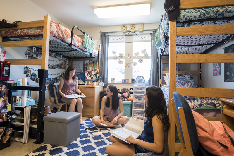 Students in a residence hall