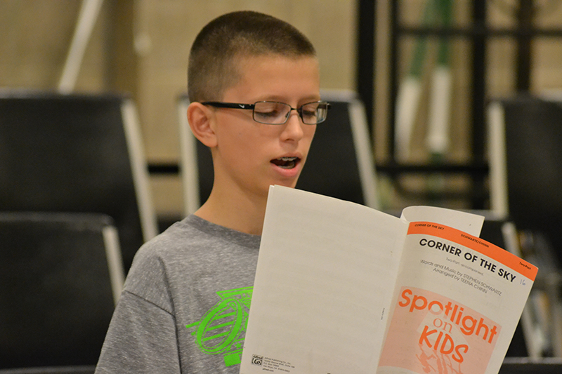 Tanya Gallagher’s three children build their musicianship with CMS classes, including son Joel, singing here with the Gold Voices choir. Tanya Gallagher’s three children build their musicianship with CMS classes, including son Joel, singing here with the Gold Voices choir.