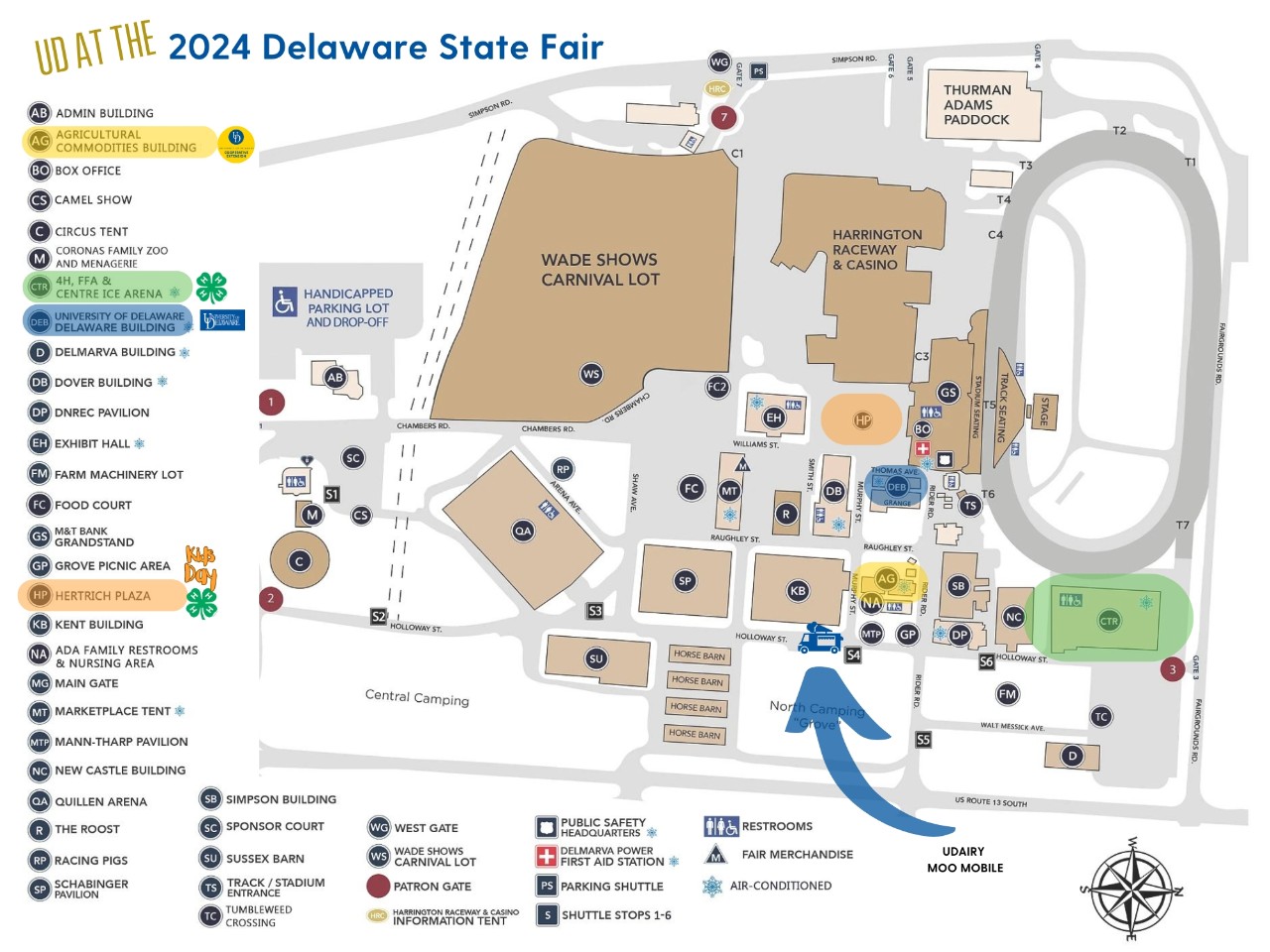 A detailed map of the Delaware State Fair grounds A detailed map of the Delawre State Fair grounds
