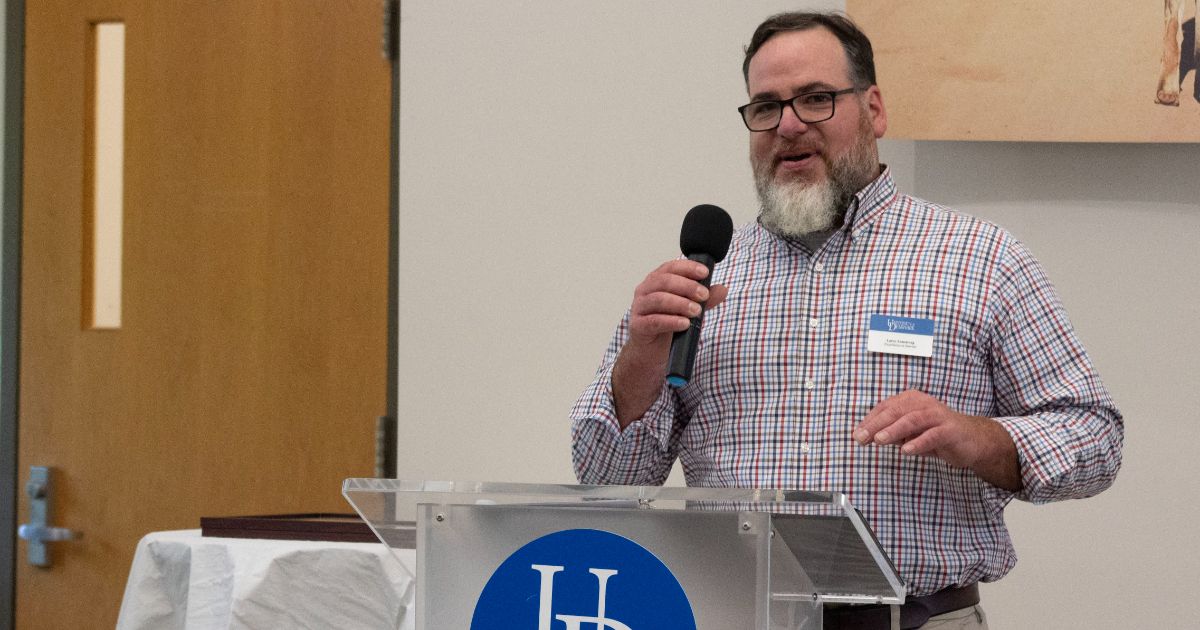 Celebrating Excellence - Larry Armstrong Larry Armstrong speaks at the podium