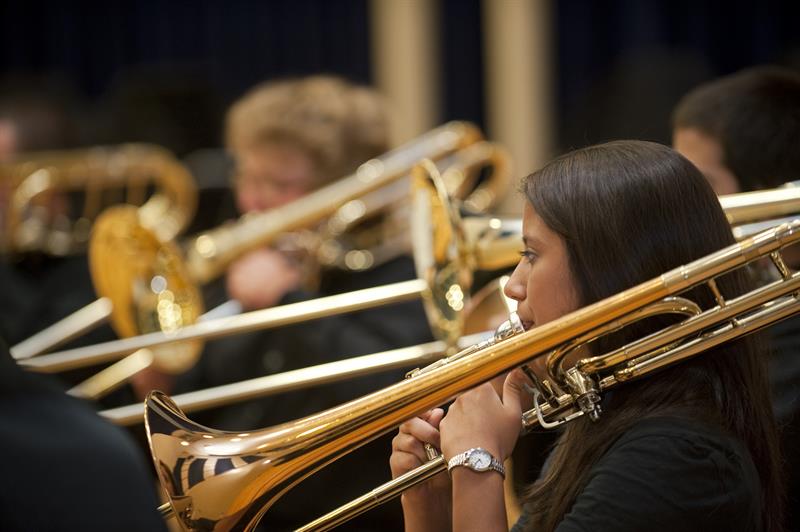 UD Students playing trombone