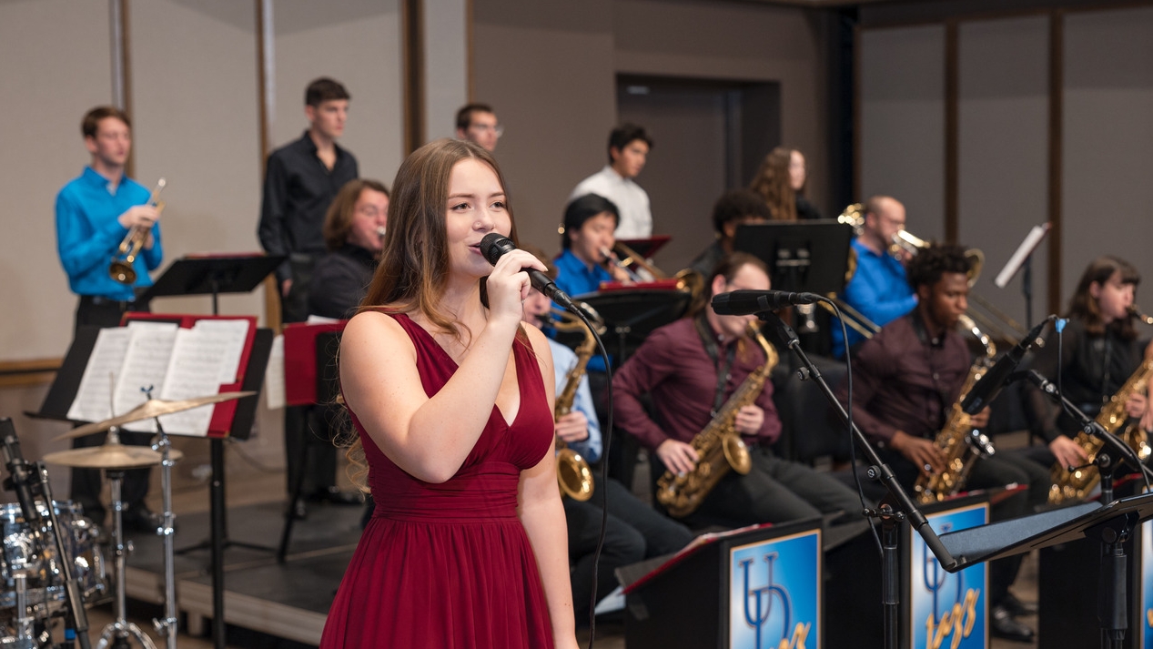 Jazz Ensemble I and Jazz Ensemble II are standard instrumentation big bands with saxophone, trombone, trumpet and rhythm sections as well as solo vocalists. The ensembles perform regularly on campus, exploring a wide variety of music, past and present.