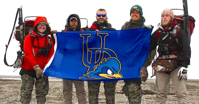 Students abroad with the University of Delaware's Waterfowl and Upland Gamebird Center.