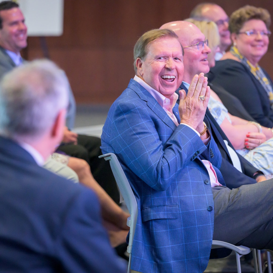 Don Sparks laughing at a comment.