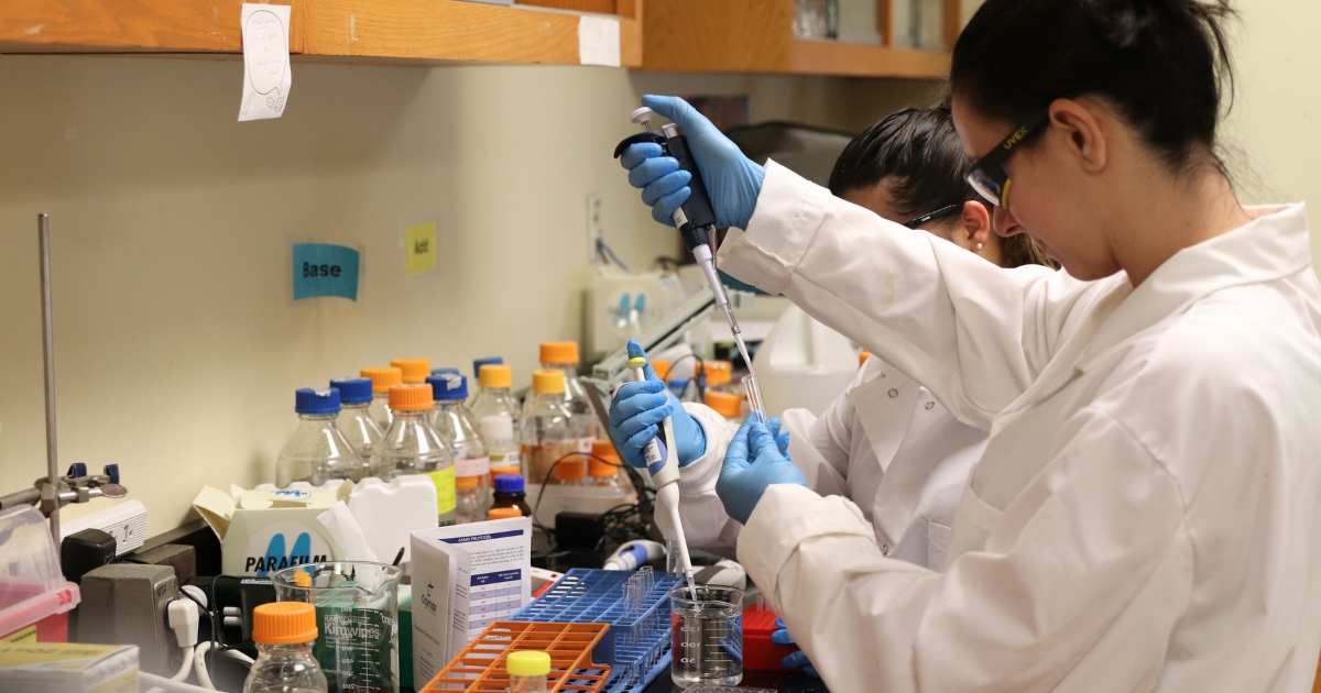 animal_science_thesis_website_properties_img_canr_1200x630 - 1 A student using a pipette works in an Animal Science lab.