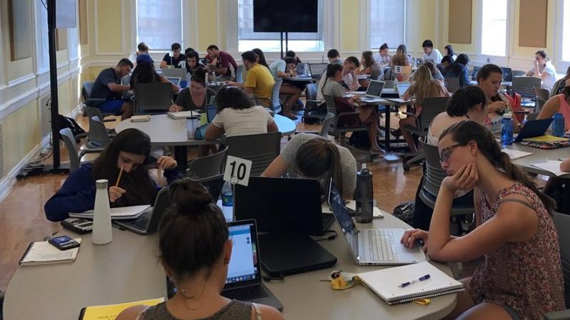 Students studying at the Mathematical Sciences Learning Laboratory Students studying at the Mathematical Sciences Learning Laboratory