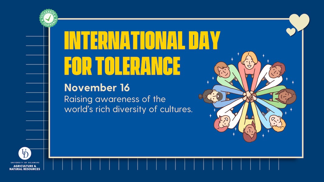 INTERNATIONAL DAY FOR TOLERANCE, November 16: Raising awareness of the world's rich diversity of cultures.