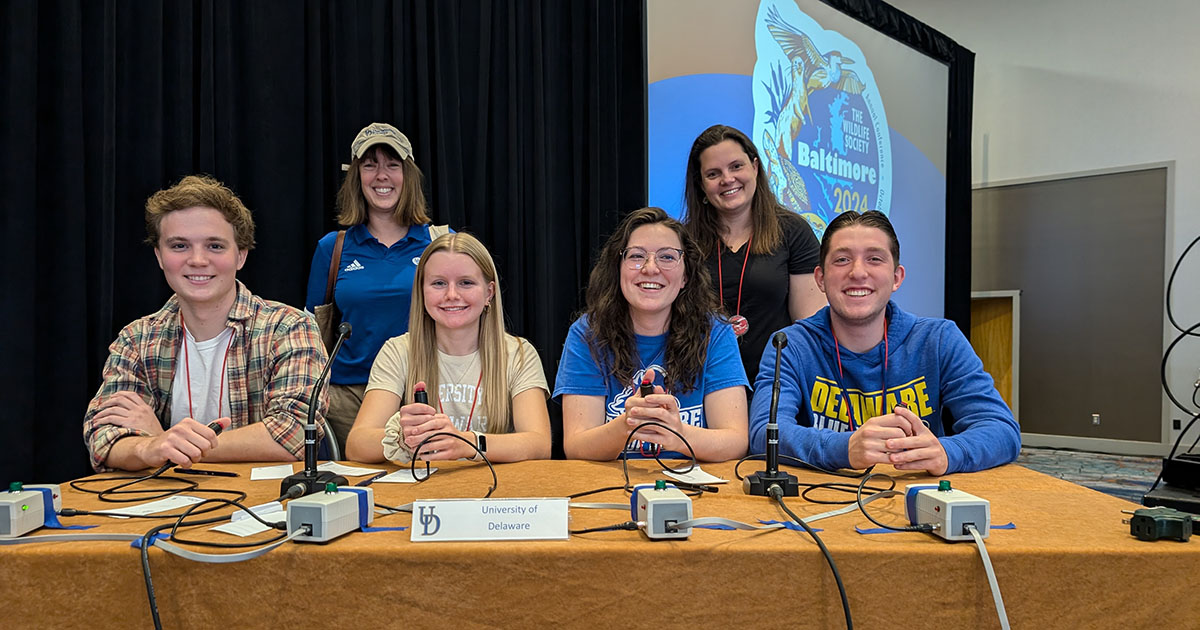 Delaware Wildlife Society Quiz Bowl team before the first match