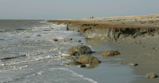 A photo of a ocean shore