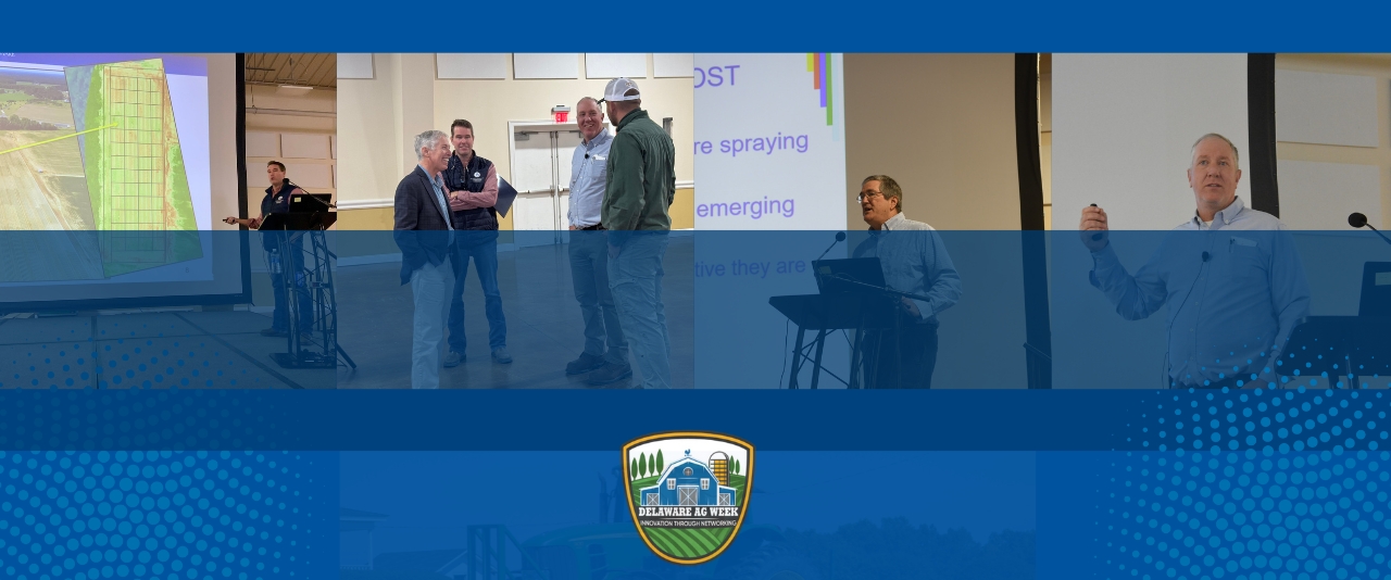 A collage of people speaking at Delaware Ag Week.