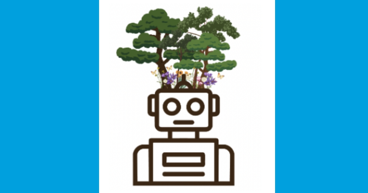 A graphic of both AI and the environment A graphic of both AI and the environment