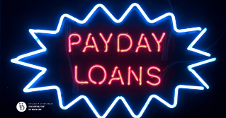 a neon sign that says Payday Loans