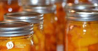 Peaches and other fruit in jars