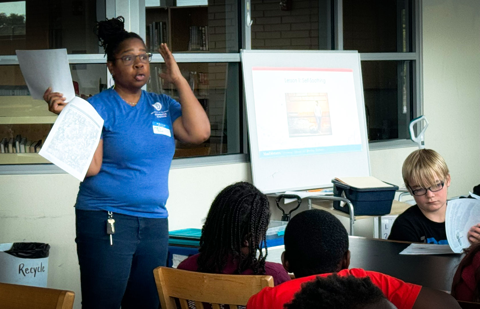 Jennifer Seabrook-Scott interacting with the class