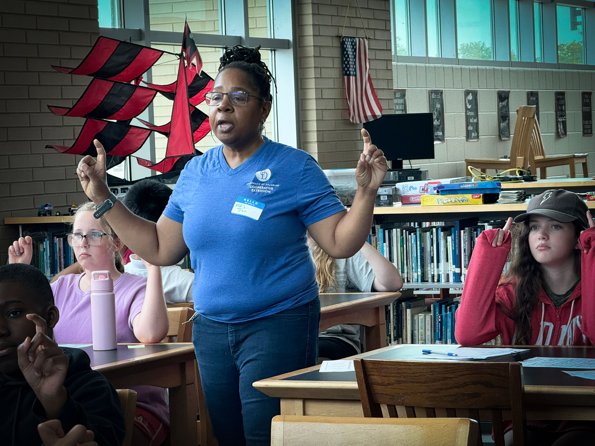 Jennifer Seabrook-Scott interacting with the class