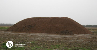 A large pile of poultry litter