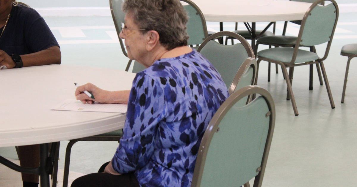 A participant waiting to hear instructions