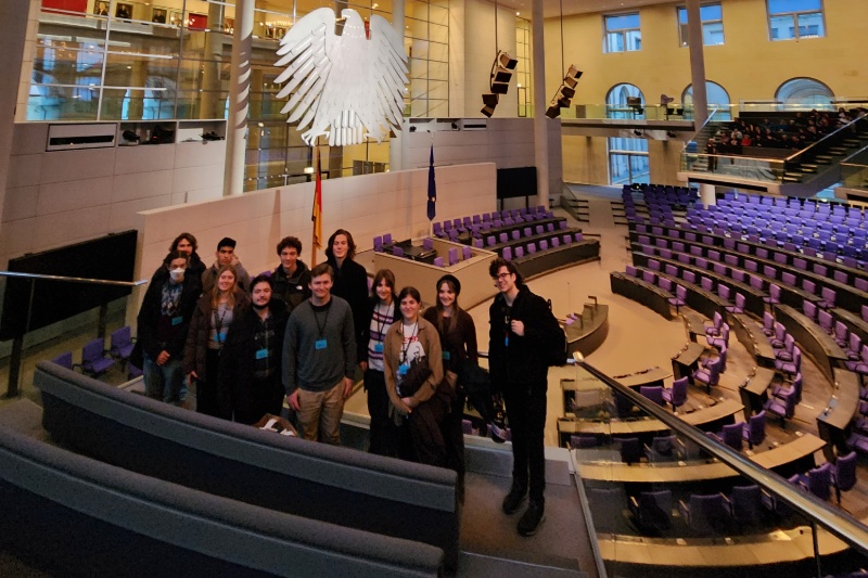 Group of UD students in a theatre in Germany