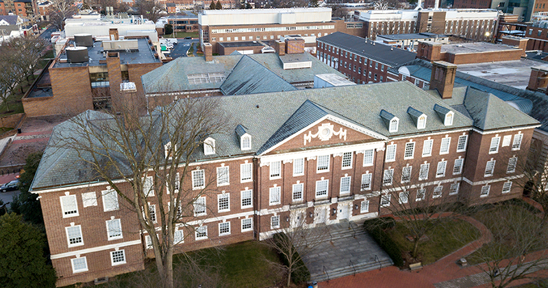 An exterior photo of Wolf Hall