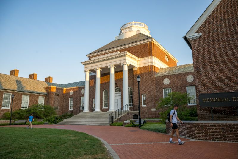 Exterior photo of Memorial Hall