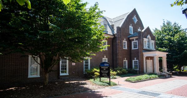 An exterior photo of Jastak Burgess Hall