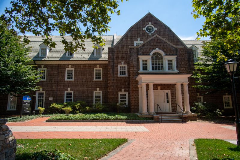 An exterior photo of Jastak Burgess Hall