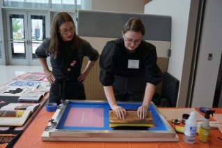 printing workshop with artist Katie Garth