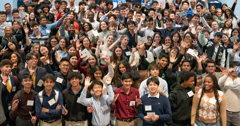 Group photo of students attending the 2024 Diamond Challenge Summit