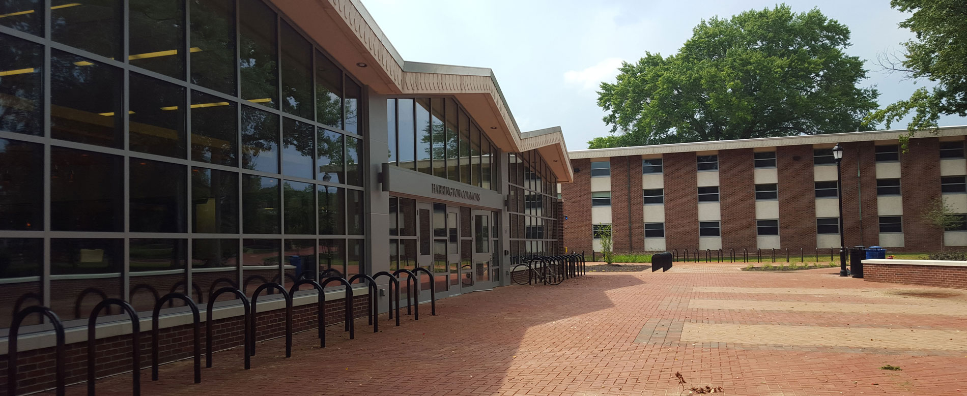 Exterior of Harrington residence hall