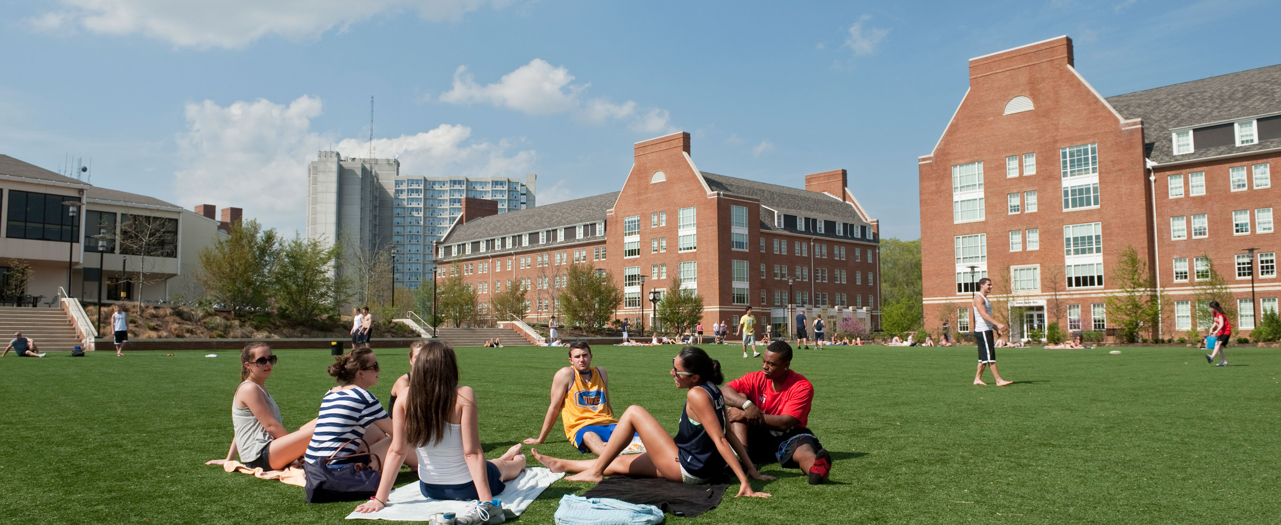 exterior of residence halls on Laird campus