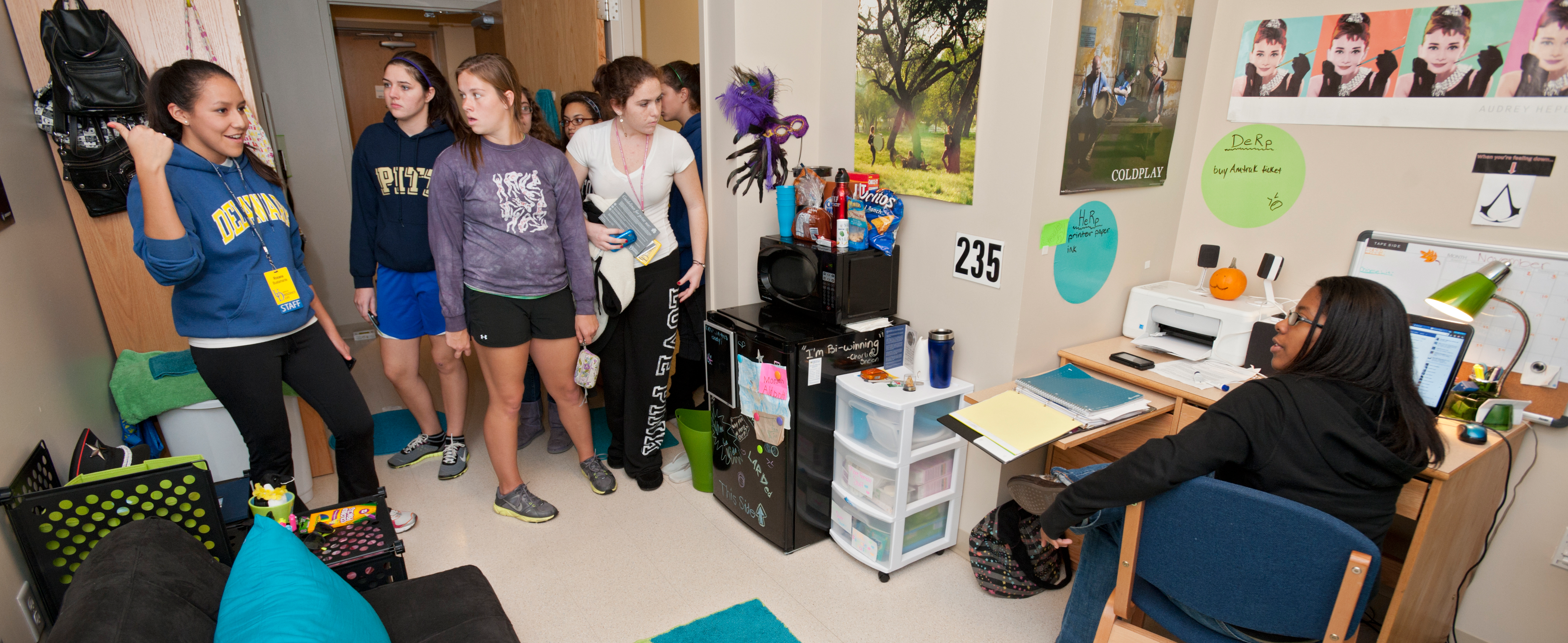 students in a room in James Smith/Thomas McKean