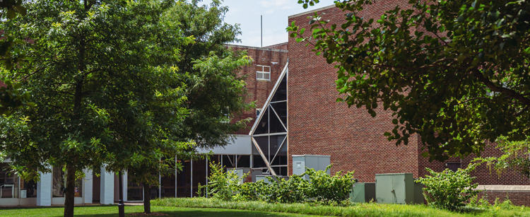 exterior view of Perkins Student Center adjacent to Thompson and Lane