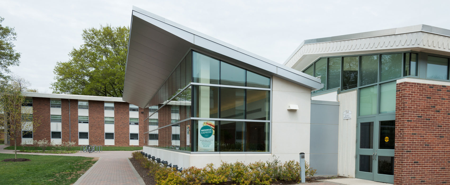 Exterior of Russell Dining Hall