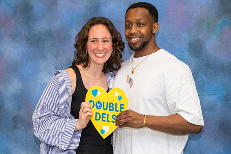 Blue Hens whose partners are also Blue Hens, called Double Dels, enjoyed ice cream, photos and meeting fellow Double Dels at an ice cream social.