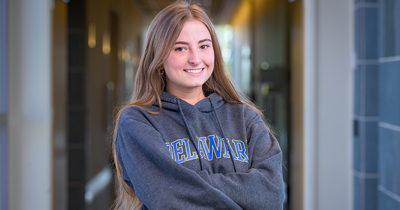 Gabriella Trincia transferred to UD for her sophomore year. The applied molecular biology and biotechnology major couldn’t be happier with her decision. 