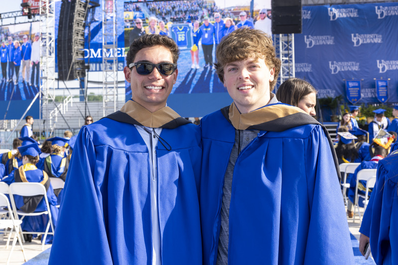 Graduates of the University of Delaware Class of 2024 celebrate the culmination of their college careers.