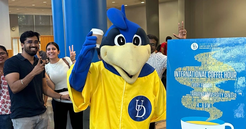 The University will kick off International Education Week on Friday, Nov. 15, with a special reception at International Coffee Hour. A beloved campus tradition, International Coffee Hour is UD’s premier venue for meeting hundreds of Blue Hens from around the world every Friday afternoon in Trabant University Center. This week’s event will honor the stories of the student writers who participated in the 2024 International Student Essay Contest.