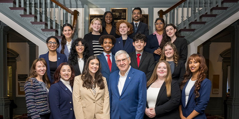 Fifteen University of Delaware students and one Delaware State University student will work with the Delaware General Assembly through June 2025