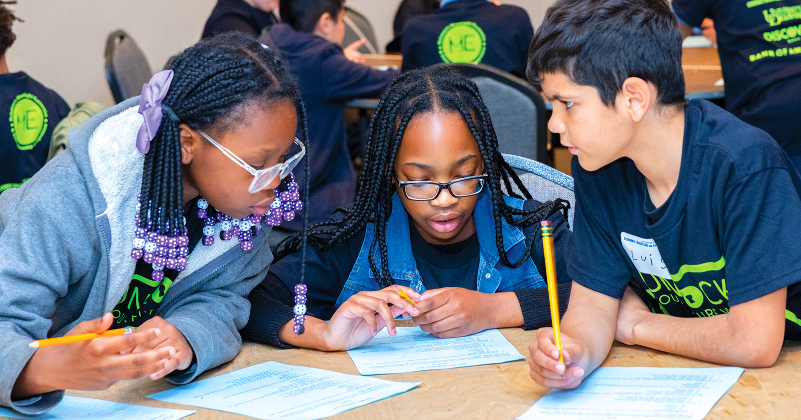 students studying economics