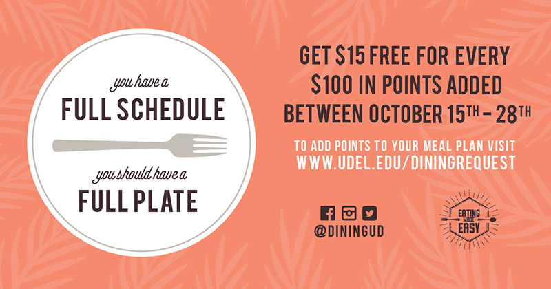 Graphic for additional Dining points promotion