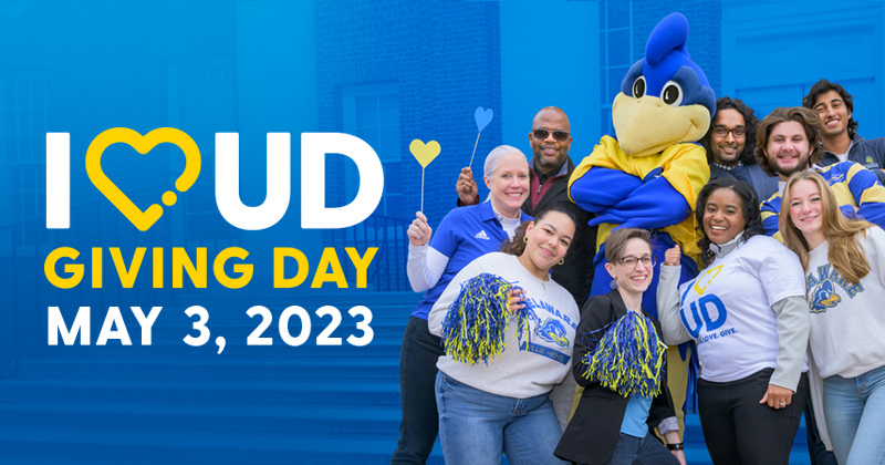 UD’s annual giving days like the upcoming I Heart UD Giving Day unite individuals to make a difference in the lives of Blue Hens.