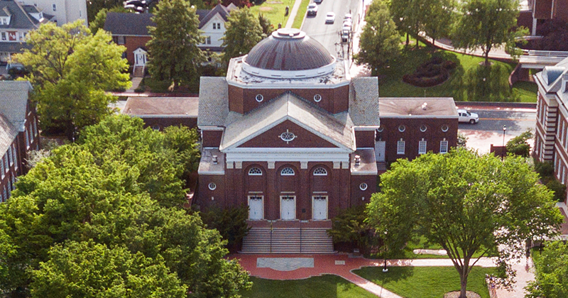 Overhead view of Mitchell Hall