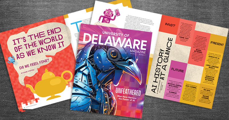 The latest issue of UD Magazine explores artificial intelligence, the Blue Hen way