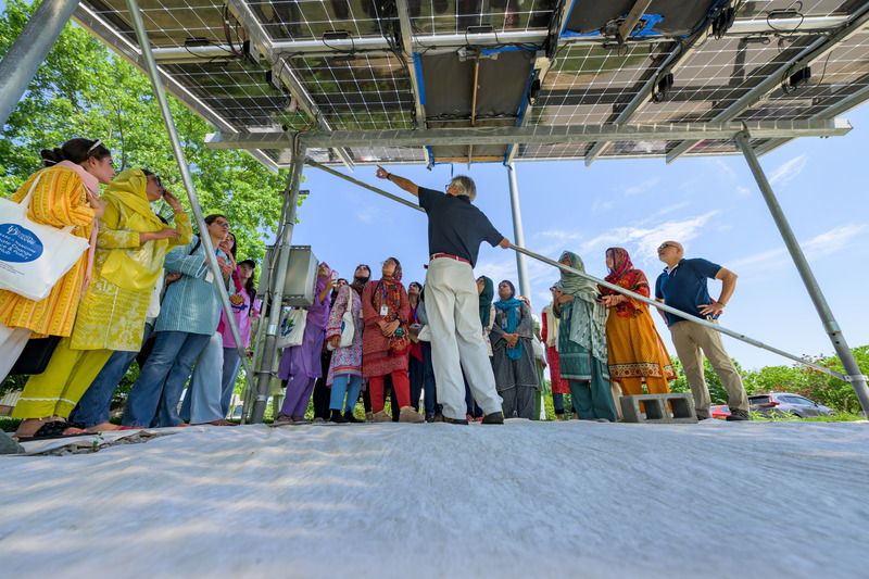 The STEMSisters visited UD’s Institute of Energy Conservation and learned about the evolution of solar panels.