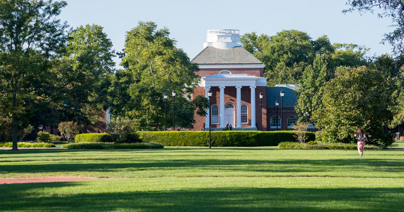 Memorial Hall in the summer