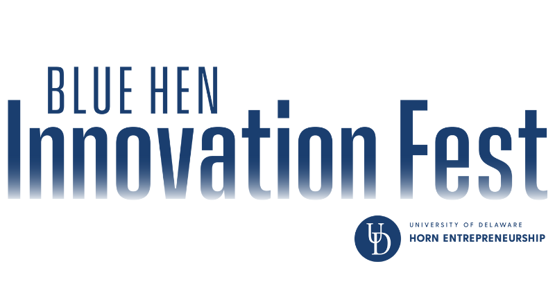 graphic display of the following words: blue hen innovation fest